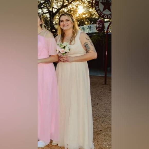 Azazie Kensington Bridesmaids Dress in Blushing Pink - Picture 3 of 14